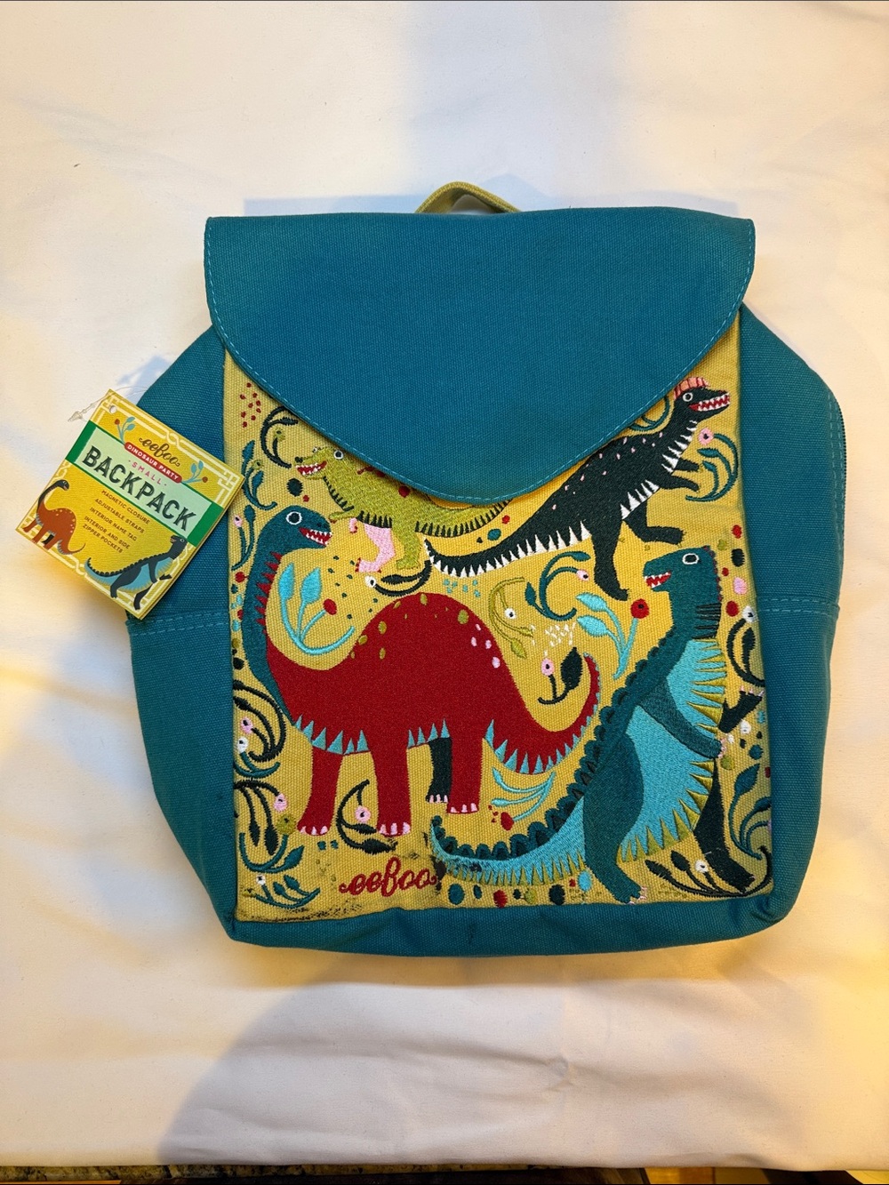 NWT Dinosaur Party Backpack by eeBoo.  Women-owned Sustainably Sourced!